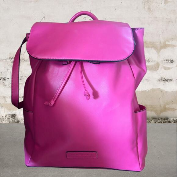 Vera Bradley Hot Pink Drawstring Backpack and Wallet Set - Picture 3 of 12